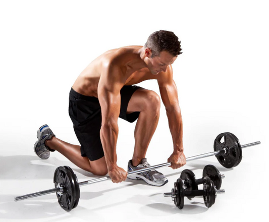 Dumbbell and Barbell Set with 65kg Adjustable Weights, for Home Gym