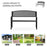 2 Seater Metal Garden Bench Garden Park Porch Chair Outdoor Patio Loveseat Seat Mesh Net Backrest Black