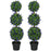 Set of 2 Artificial Plants, Lavender Flowers Ball Trees with Pot, for Home Indoor Outdoor Decor, 110cm