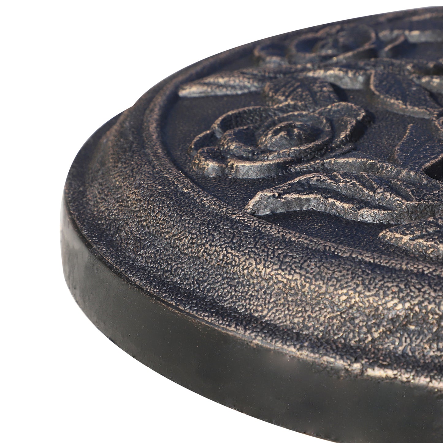 9kg Garden Parasol Base, Round Resin Sun Umbrella Base, Bronze