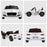 12V Ride on Car with LED Lights, Kids Electric Car Ride on Toys Bentley Licensed MP3 Player, White