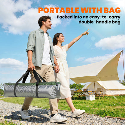 Double Layer Pop Up Tent with Rainfly, Portable Camping Shelter