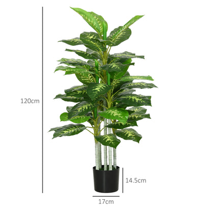 Artificial Evergreen Tree Fake Plant in Pot Indoor Outdoor Decor