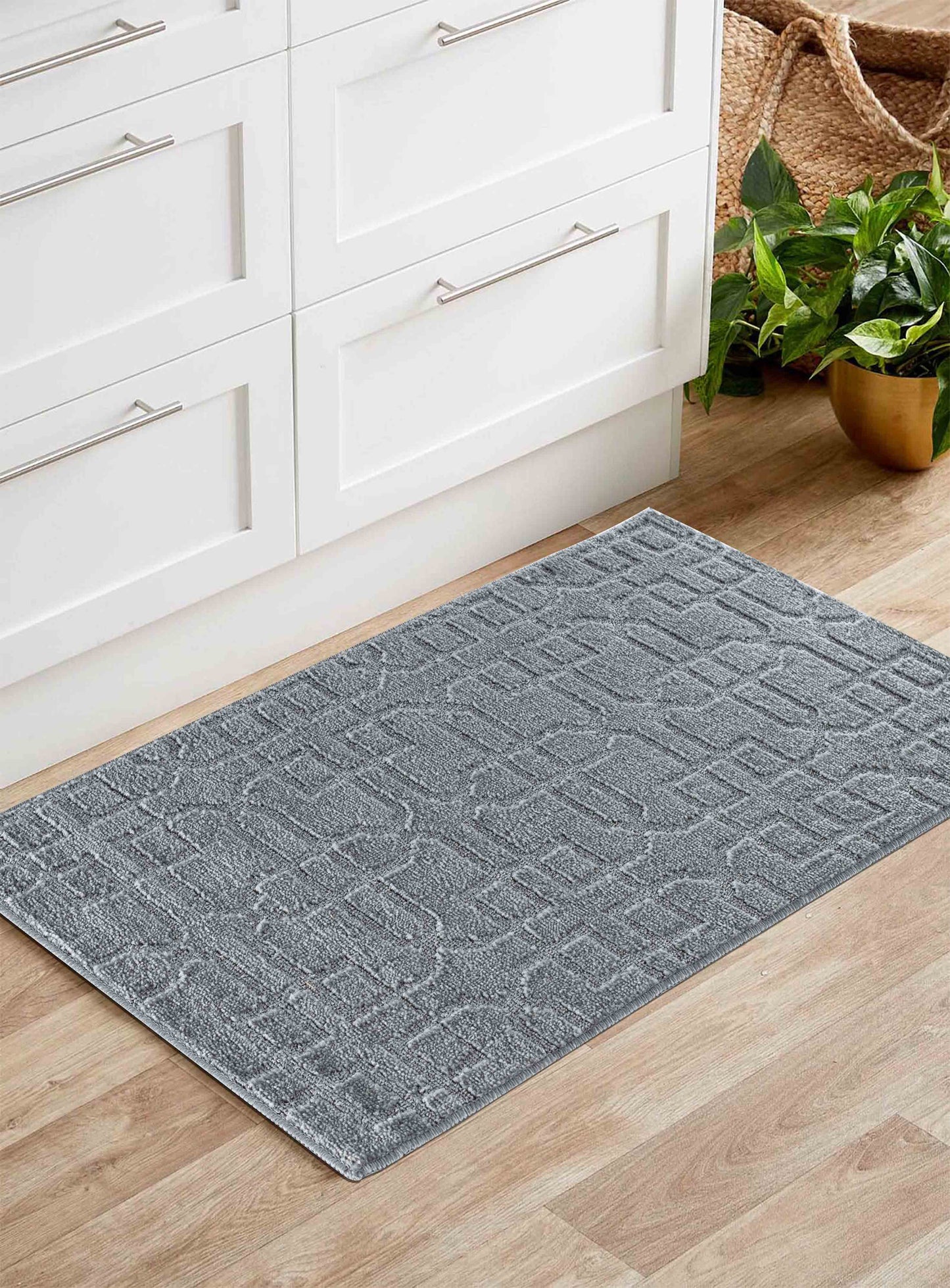 Ivy Anti-Slip Cubed Trellis Design Doormat – Machine Washable for Easy Care - 5 Colours Available