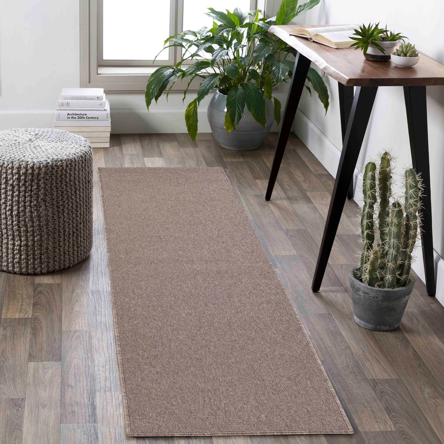 Simple Plain Low Pile Modern Tufted Area Rugs for Living Room with Felt Backing - 5 Colours Available