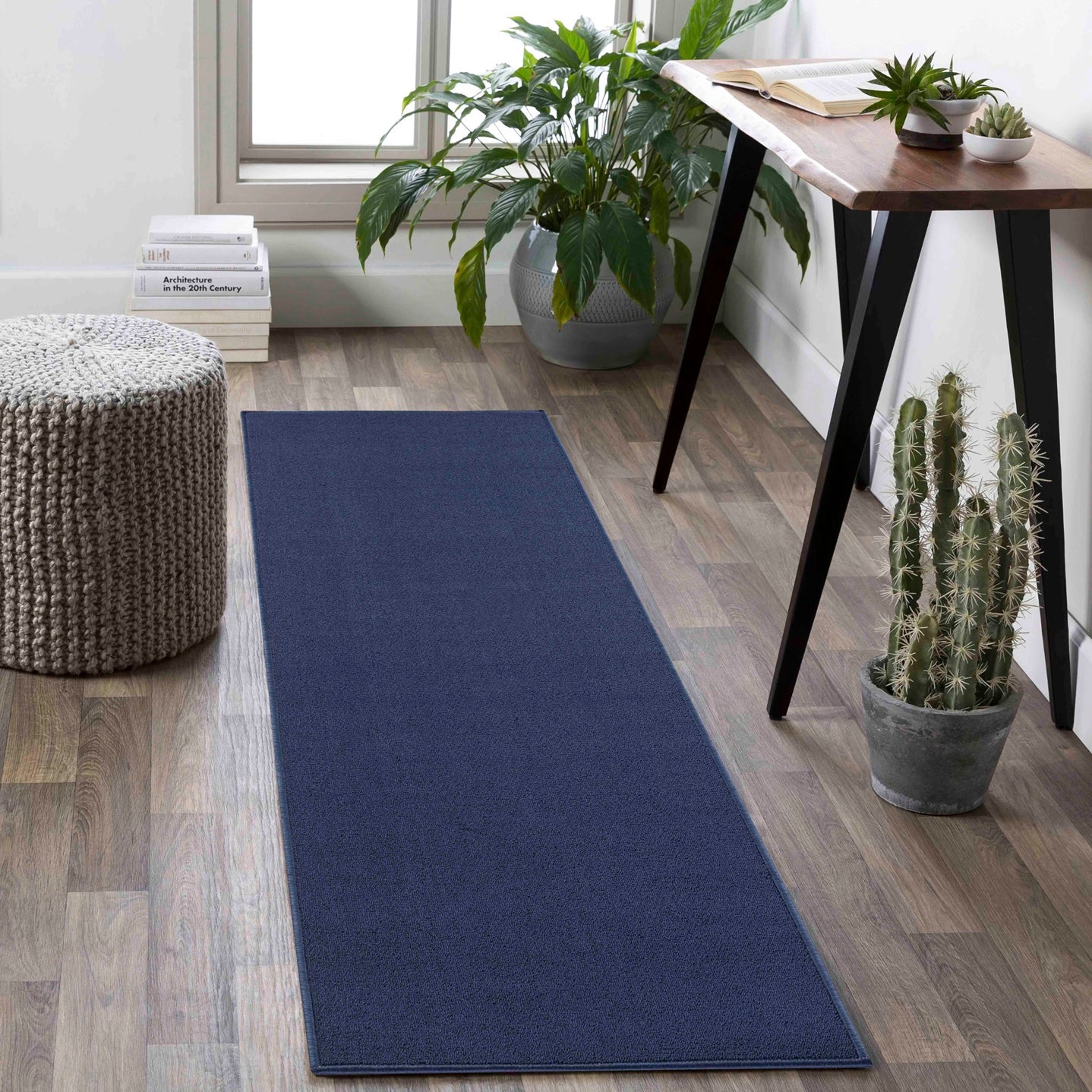 Simple Plain Low Pile Modern Tufted Area Rugs for Living Room with Felt Backing - 5 Colours Available