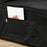 Folding Sleeper Chair Bed with Pillow and Side Pockets, Black