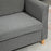 Compact Loveseat Sofa, Modern 2 Seater Sofa for Living Room with Wood Legs and Armrests, Grey