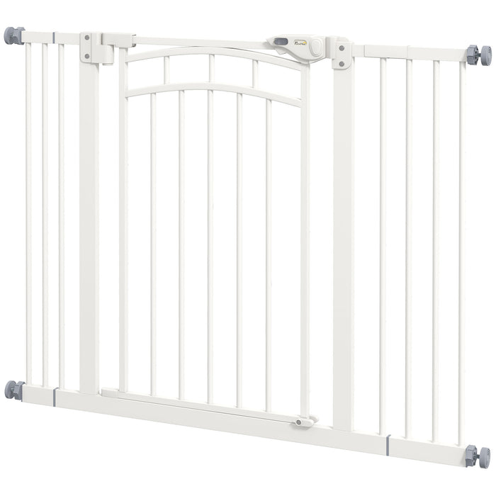 Pressure Fit Stair Gate, Dog Gate w/ Auto Closing Door for Small, Medium Dog, Easy Installation, for Width 74 to 100cm