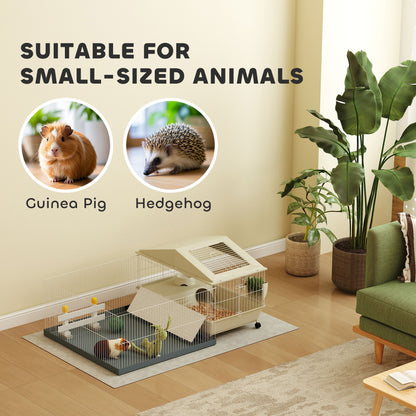 Wooden Dog Kennel, Dog House with Removable Floor, Yellow