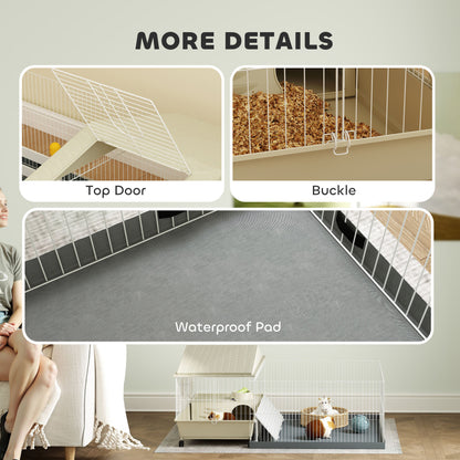 Wooden Dog Kennel, Dog House with Removable Floor, Yellow