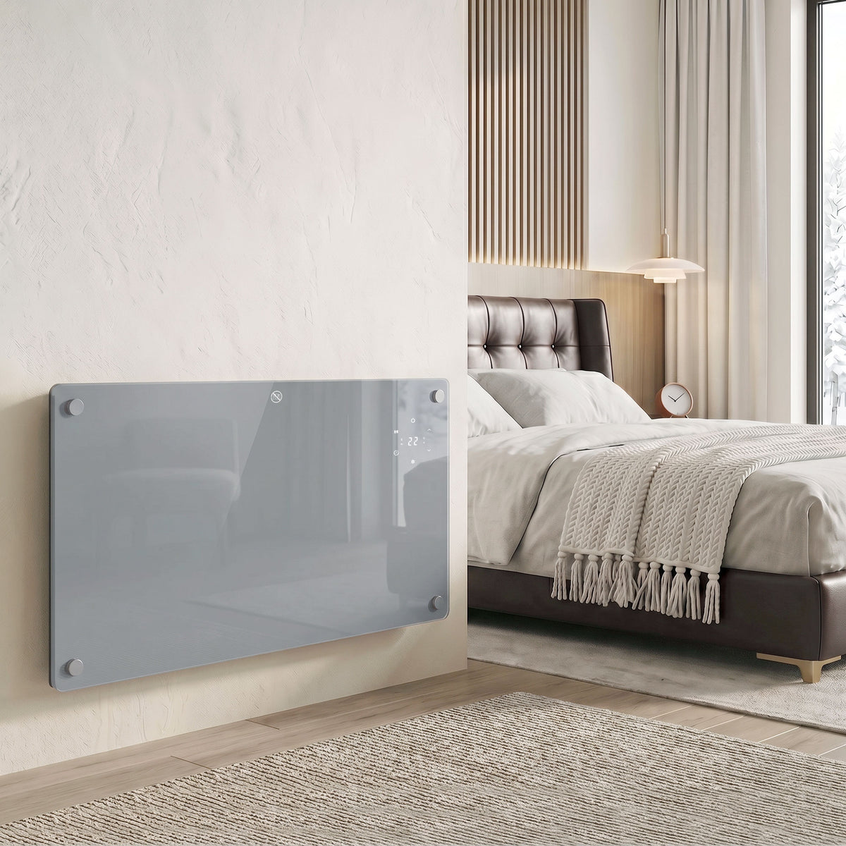 1500W Electric Space Heater Radiator Wifi Smart App, Grey