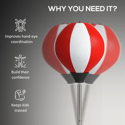 Punching Bag with Stand Boxing Bag Set with Adjustable Height Red