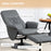 PU Leather Armchair and Footrest Swivel Recliner w/ Ottoman Grey