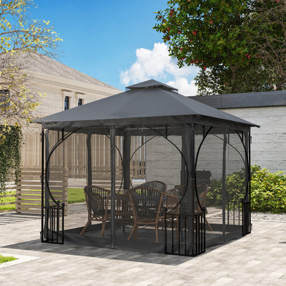 Gazebo Party Tent Canopy Sun Shade for Patio Garden 3x3(m)