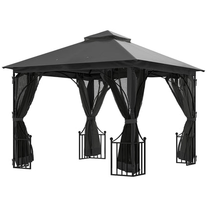 Gazebo Party Tent Canopy Sun Shade for Patio Garden 3x3(m)