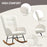 Rocking Chair, Modern Armchair with Backrest for Bedroom, Cream White