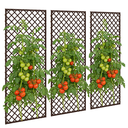 Garden Arch, Wicker Trellis Support Frame with Flat Top, Natural
