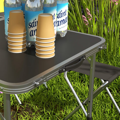 Camping Table and Chairs Outdoor Indoor Use for BBQ Picnic Garden