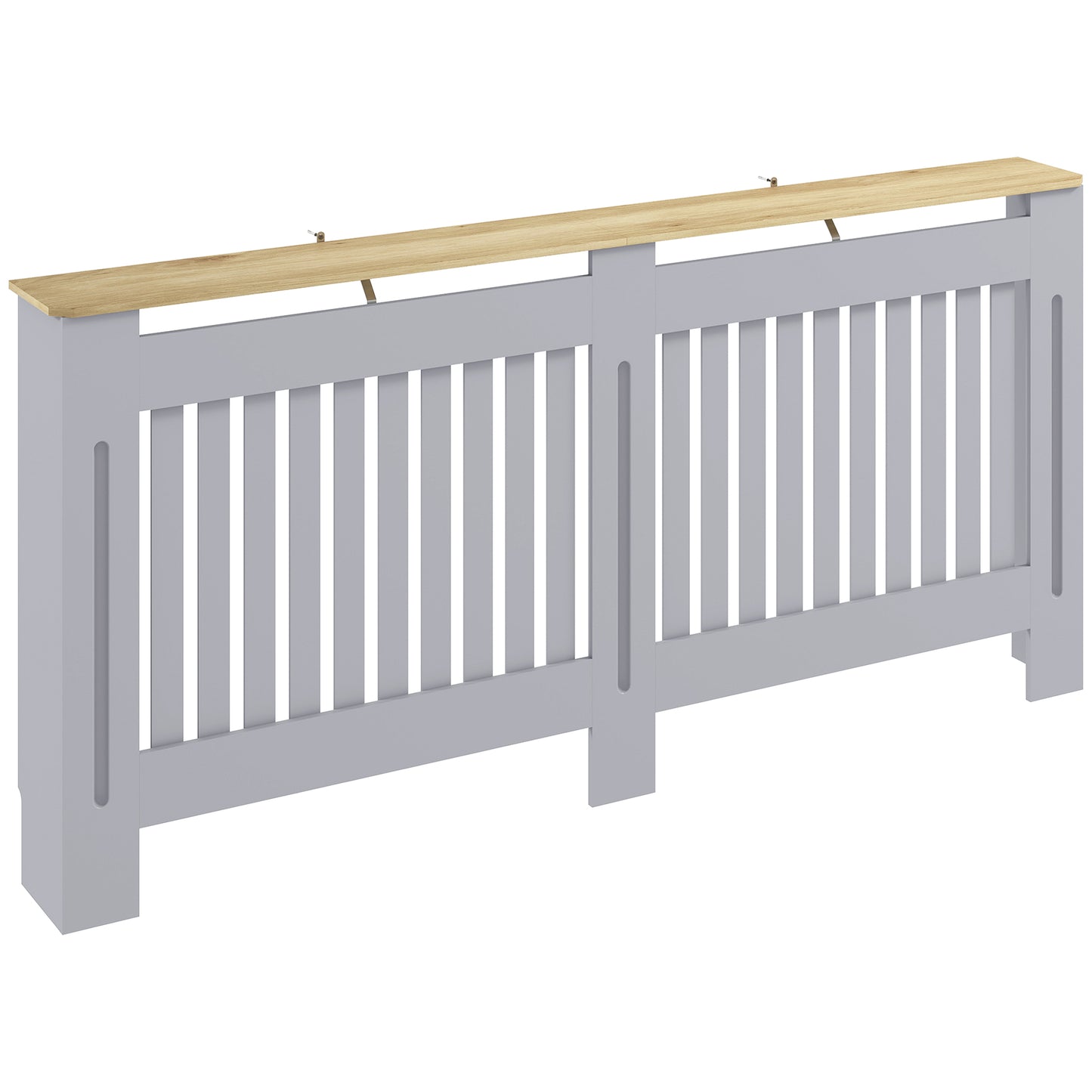 Radiator Cover Painted Slatted MDF Cabinet Lined Grill 172x19x81cm