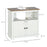 kleankin Under Sink Cabinet Bathroom Vanity Unit with Double Doors and Storage Shelves, 60 x 30 x 60cm, White