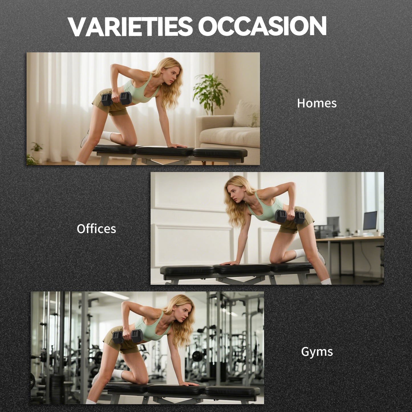 30KG Rubber Hex Dumbbell Portable Hand Weights for Home Gym