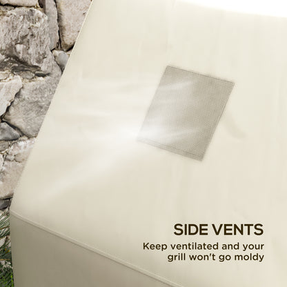 71W x 188Lcm PU Coated Protective Grill Cover - Beige