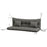 4-Piece Back and Seat Cushion Replacement with 2 Pillows, Patio Chair Cushions Set with Ties, Grey