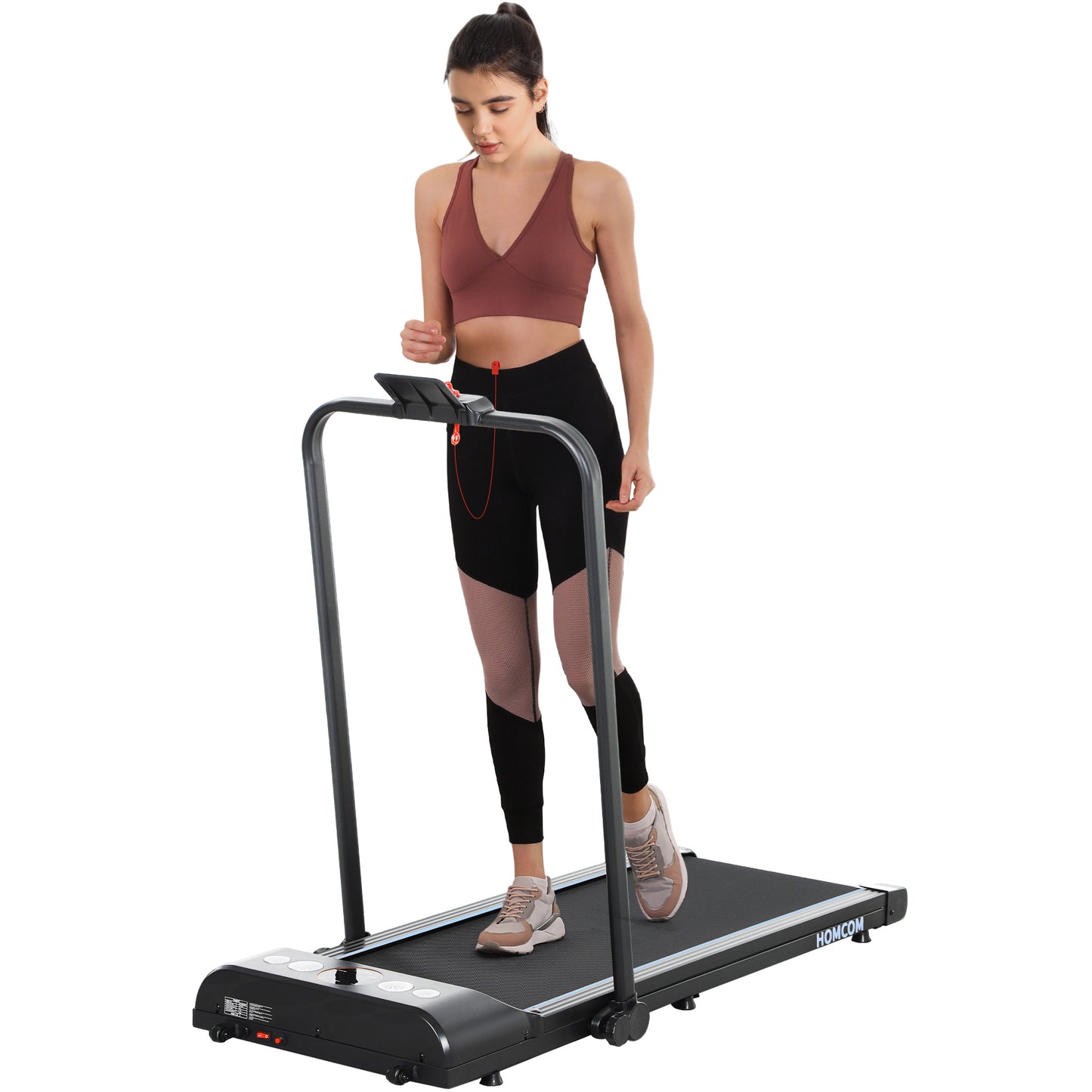 Foldable Walking Treadmill w/ LED Display, Blue