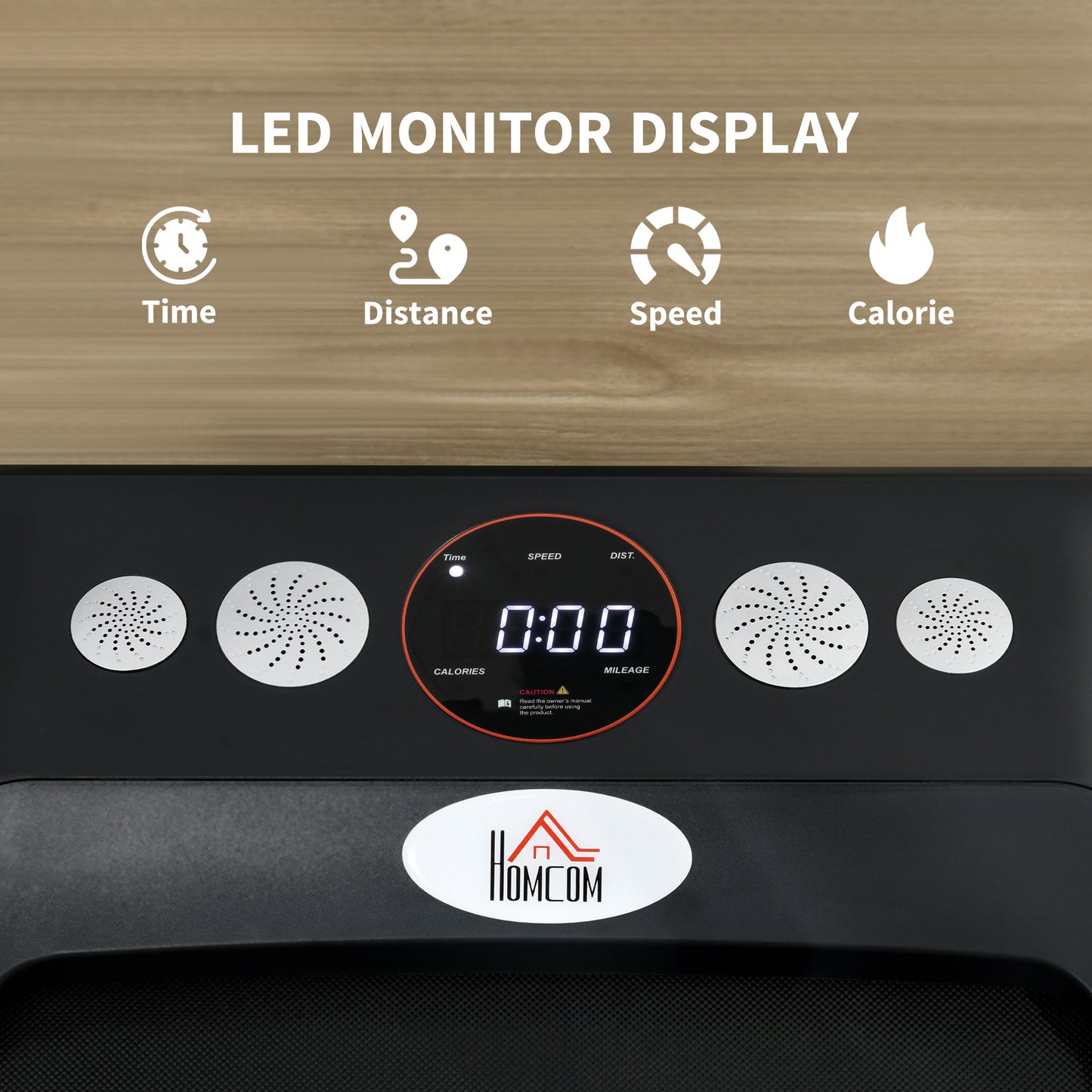 Foldable Walking Treadmill w/ LED Display, Blue