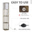 4-Tier Floor Lamp, Floor with Storage Shelf, Reading Standing Lamp for Living Room, Bedroom, Kitchen, Dining Room, Office, Rustic Brown