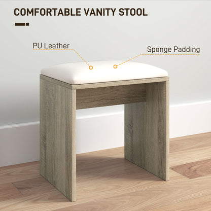 Dressing Table with Mirror and Stool, Makeup Desk for Bedroom
