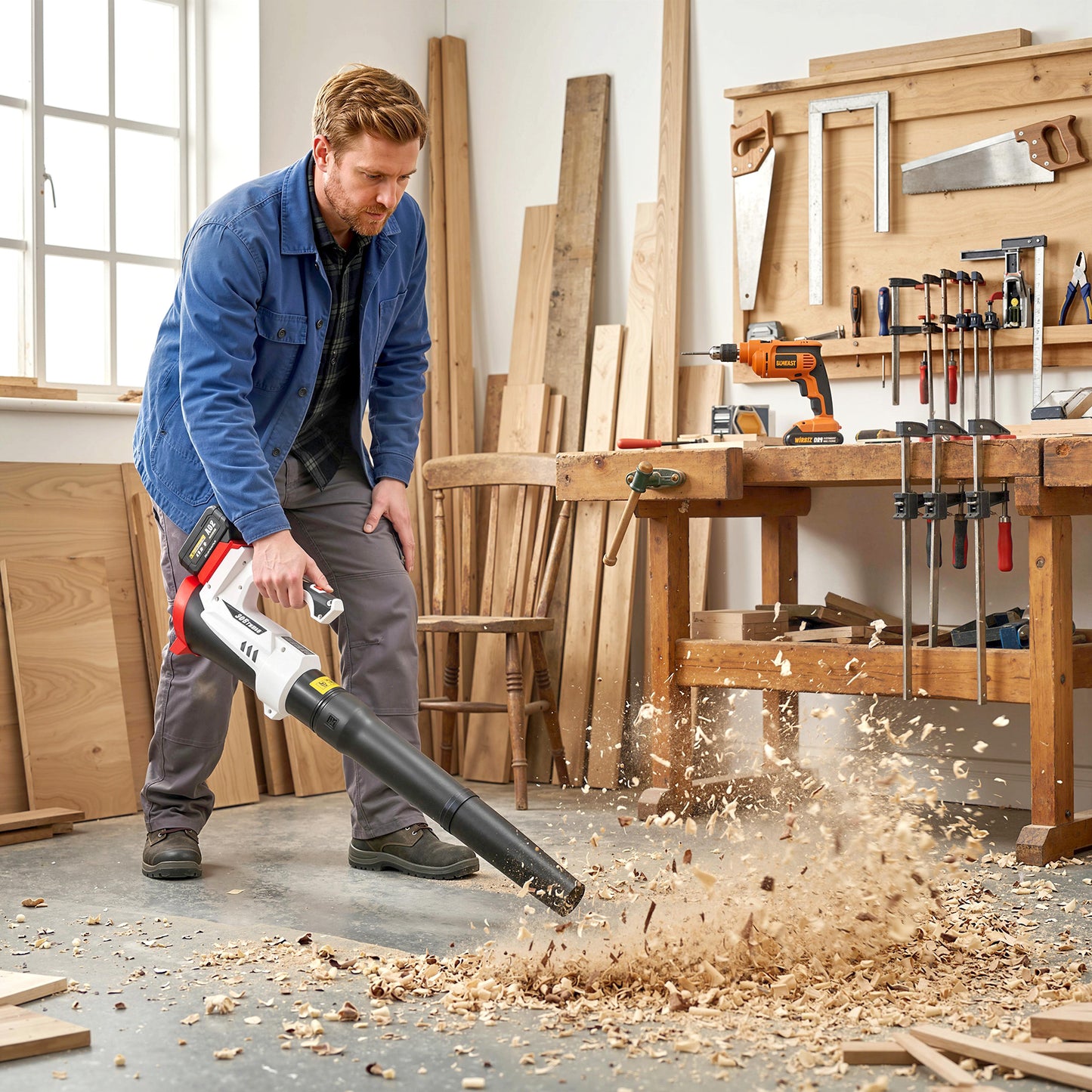 Leaf Blower Cordless with 4000mAh Battery & Charger