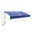 3 x 2.5m Electric Awning with LED Light and Remote Controller Blue