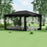 4 x 3 m Party Tent Wedding Gazebo Outdoor Waterproof PE Canopy Shade with Panel