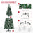 5' Tall Prelit Pencil Slim Artificial Christmas Tree with Realistic Branches, 250 Colourful LED Lights and 408 Tips, Xmas Decoration, Green