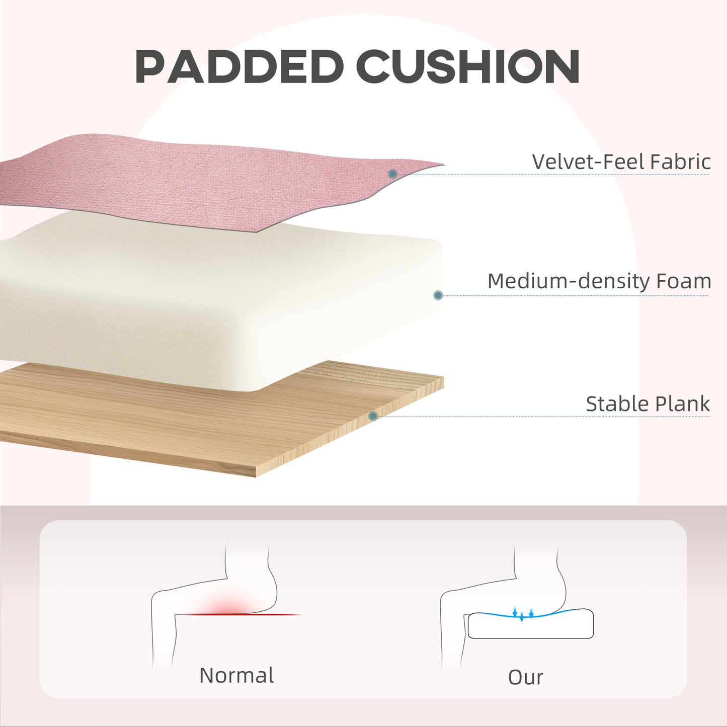 Office Chair, Swivel Desk Chair w/ Adjustable Height, Dark Pink