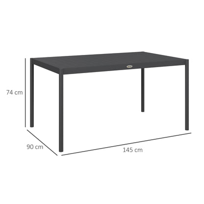 Six-Seater Aluminium Outdoor Table