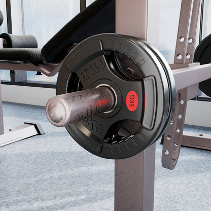 2 x 5kg Olympic Weight Plates, Weight Plate Discs with Tri-Grips