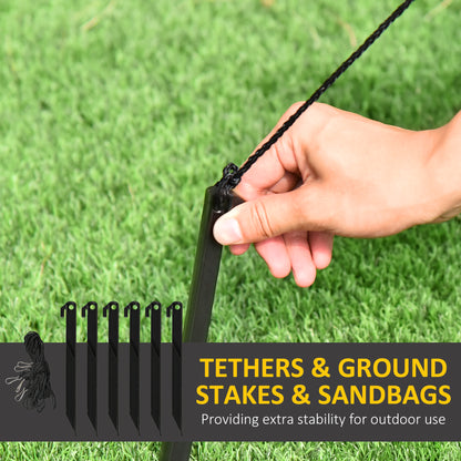 Inflatable Santa Claus with Sled and Reindeer Xmas Décor LED Lights