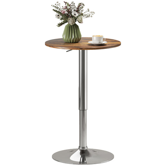 Round Bar Table, Swivel Bistro Table with Adjustable Height
