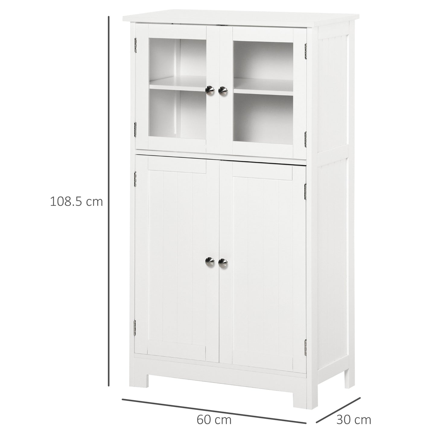 Bathroom Floor Storage Cabinet Standing Unit Kitchen Cupboard W/ Doors