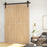 5FT/153CM Bi-Folding Sliding Barn Door Hardware Kit Sliding Door Kit