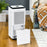 3500mL Portable Dehumidifier with Air Purifier, 24H Timer, 5 Modes, 16L/Day, for Home Laundry, White