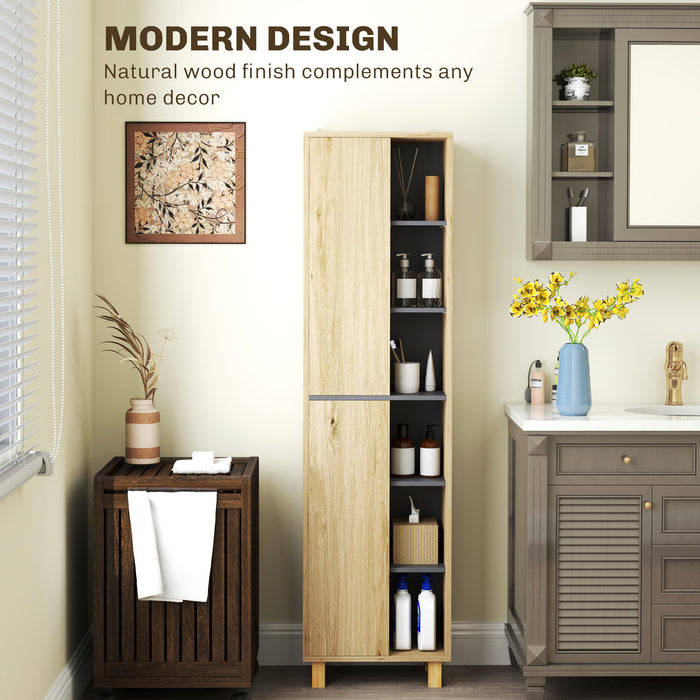 Bathroom Storage Unit with 6 Open Compartments and 6 Shelves