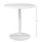 Round Dining Table, Modern Dining Room Table with Steel Base, Non-slip Foot Pad, Space Saving Small Dining Table, White