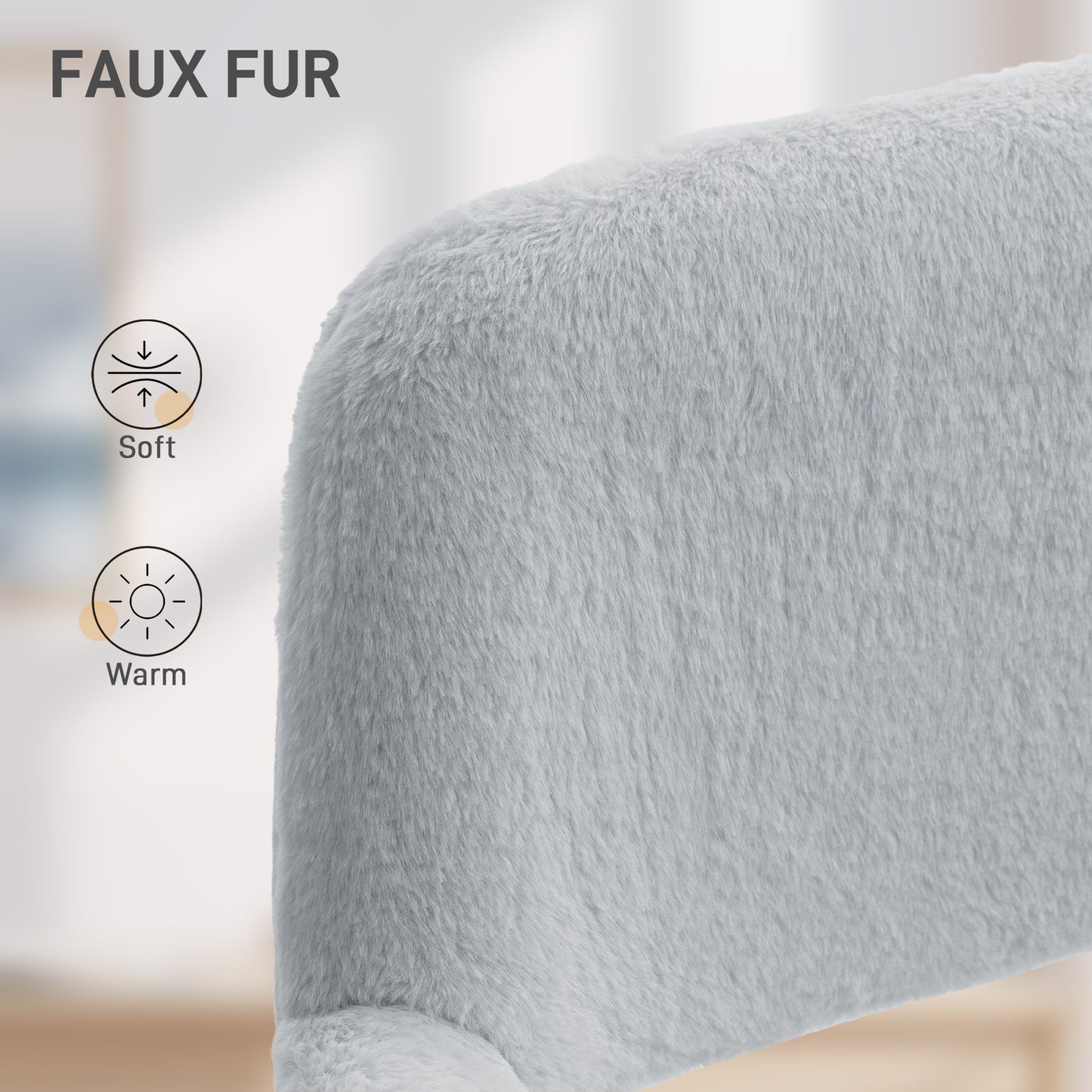 Swivel Office Chair, Vanity Desk Chair with Adjustable Height, Wheels