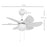 Ceiling Fan with LED Light, Flush Mount Ceiling Fan Lights with 6 Reversible Blades, Pull-chain Switch, White