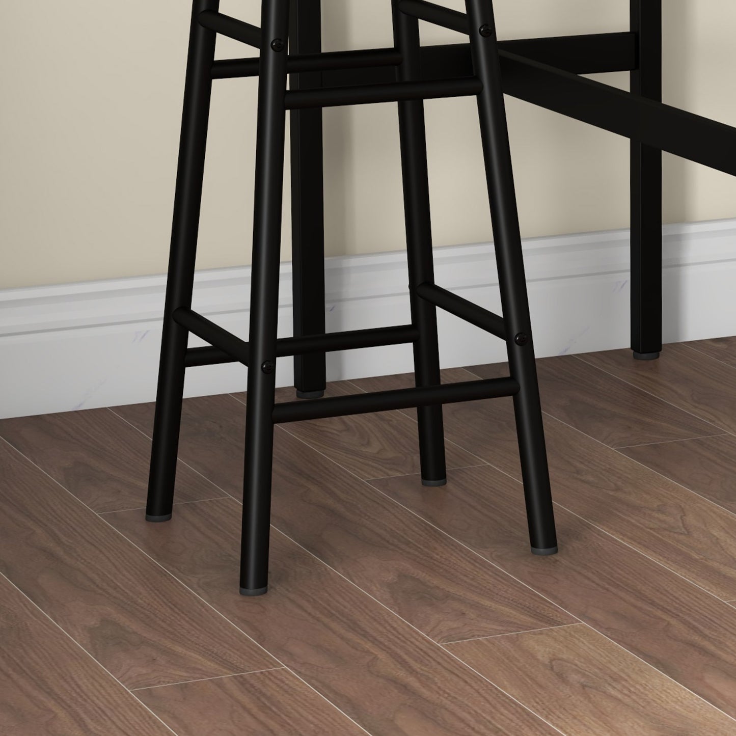 3 Piece Bar Set, Industrial Kitchen and Chair Set Rustic Brown
