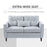 Two-Seater Sofa, with Pillow - Grey